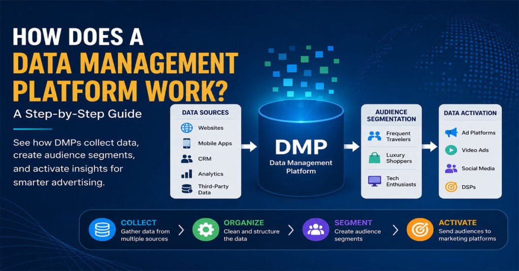 image explaining how does a data management platform work