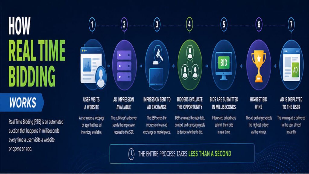 image showing how real time bidding works