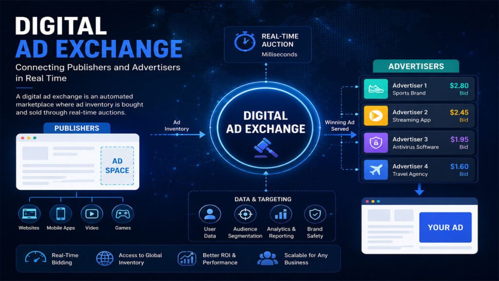 explanatory image of digital ad exchange