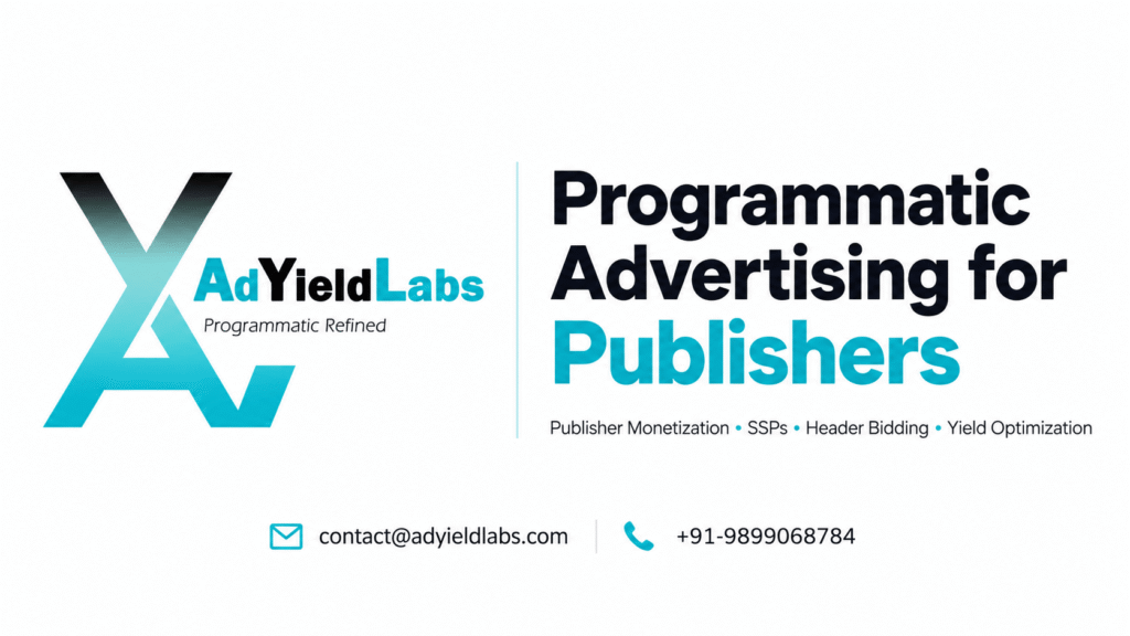 AdYield Labs offering programmatic advertising for publishers, including publisher monetization, SSPs, header bidding, and yield optimization.